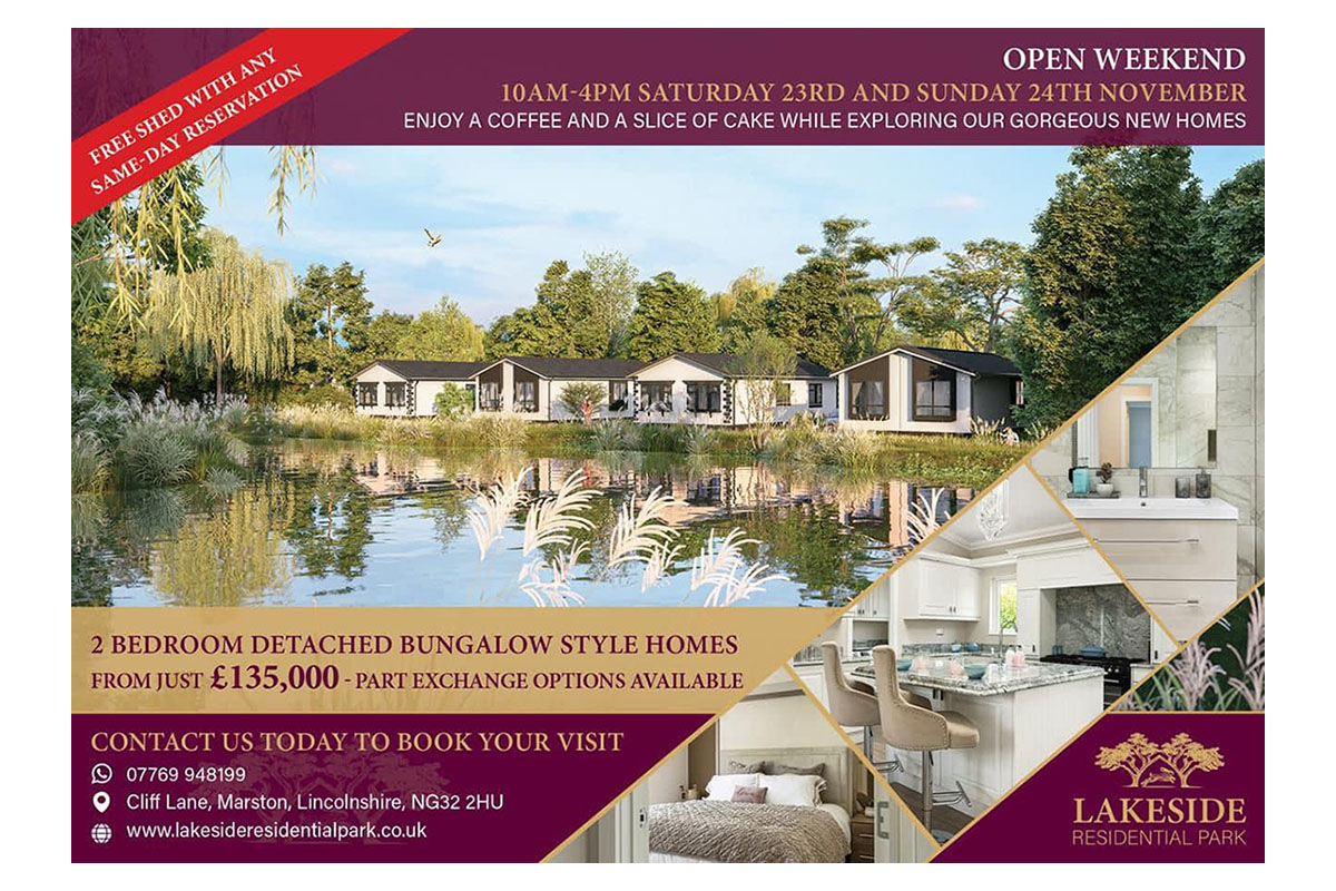 Lakeside residential park open weekend