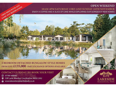 Lakeside residential park open weekend