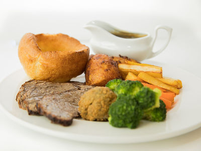 Enjoy the sociable side of living here . Have Sunday roast in our retaurant.